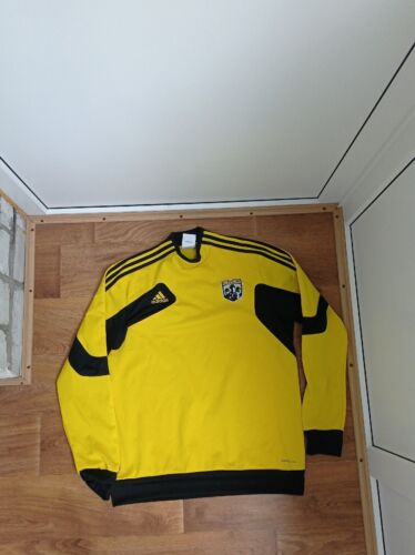 Adidas Jacket Mens Large Columbus Crew Black Yellow Zip Windbreaker Size L XL - Picture 1 of 8