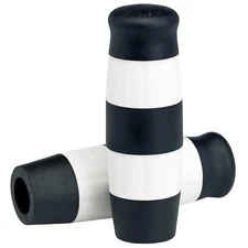 Lowbrow Customs Flying Monkey Grips - Black and White Stripes - 7/8