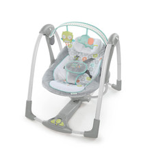 Swing 'N Go 5-Speed Baby Swing - Foldable, Portable, 2 Plush Toys  Sounds, 0-9