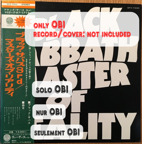 希少 BLACK SABBATH 【 JPN Orig SFX7400 】 BLACK SABBATH Master of Reality Japan ( SFX-7400 ) ***Only