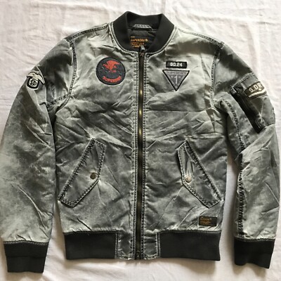 SUPERDRY MEN'S BOMBER SPACE GRAY JACKET