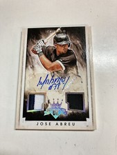 2015 diamond kings José Abreu game used jersey card Dual autographed gold 3/5 Rc