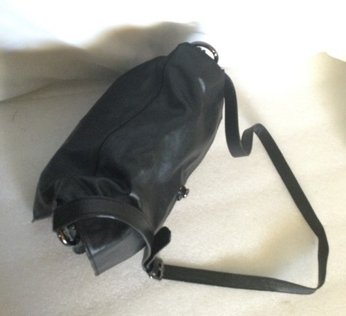 WAYNE COOPER Black All Leather Cross Body/Shoulder Bag / Handbag - Picture 6 of 12