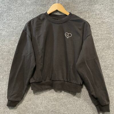 H&M Blackpink Collab Black Cropped Sweater Blink Size Small Womens