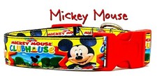 Mouse Clubhouse dog collar handmade adjustable buckle 1" or 5/8" wide or leash