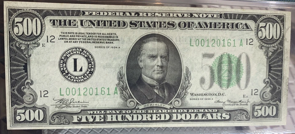 1934 A SAN FRANCISCO $500 BANKNOTE LA BLOCK PMG 35 EQP - Image 3 of 4