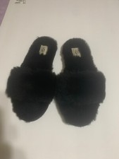 UGG Womens  Tong Black Slippers Size 11