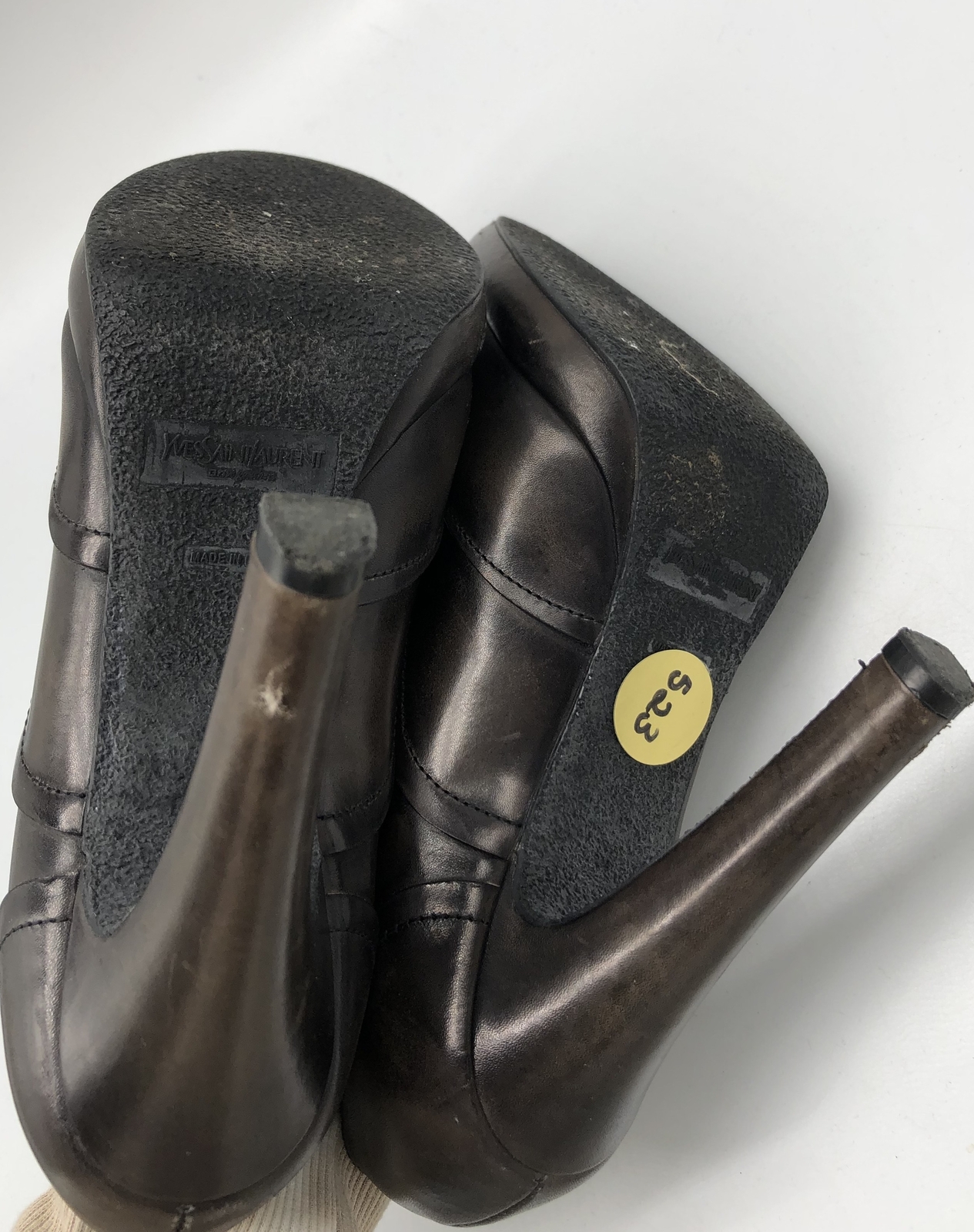 Stivaletti Yves Saint Laurent Ashley in grigio pietra spedizione taglia 36 5