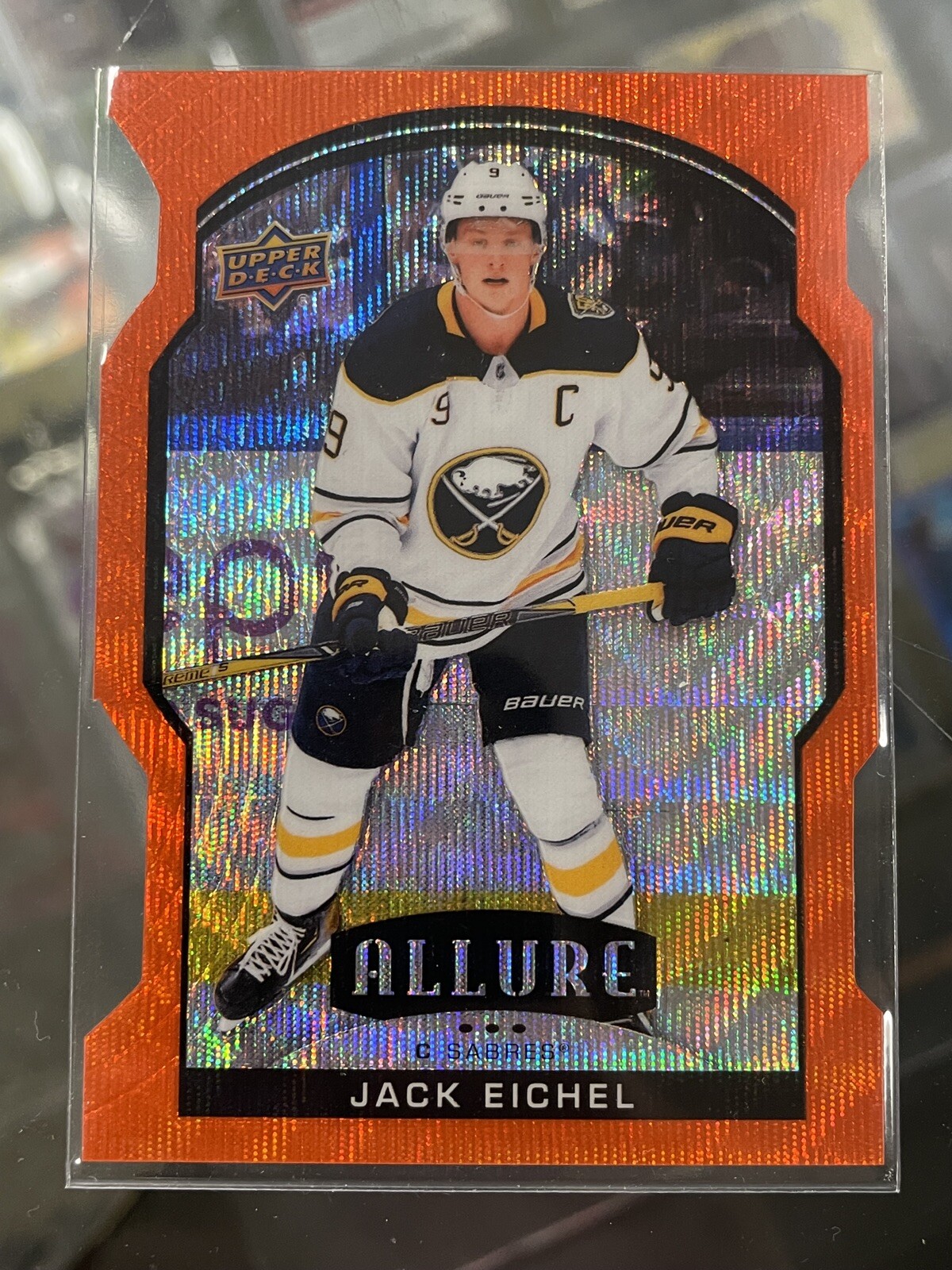 JACK EICHEL 2020-21 UD Allure Orange Slice Die-Cut Parallel SP - Buffalo Sabres