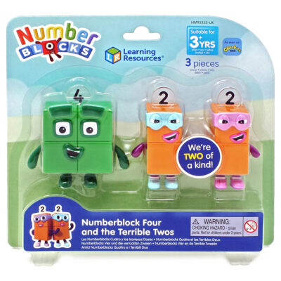 Learning Resources Zahlenblock Vier & die schrecklichen Zweien 3 Stück pädagogisches Spielzeug