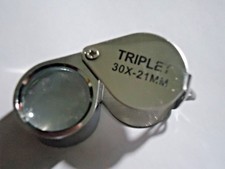 1- 30x21mm folding Glass Magnifier loupes with cases 6