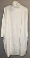 Pomander Place Winter White Vivianne Turtleneck Sweater Mini Dress - Size Medium