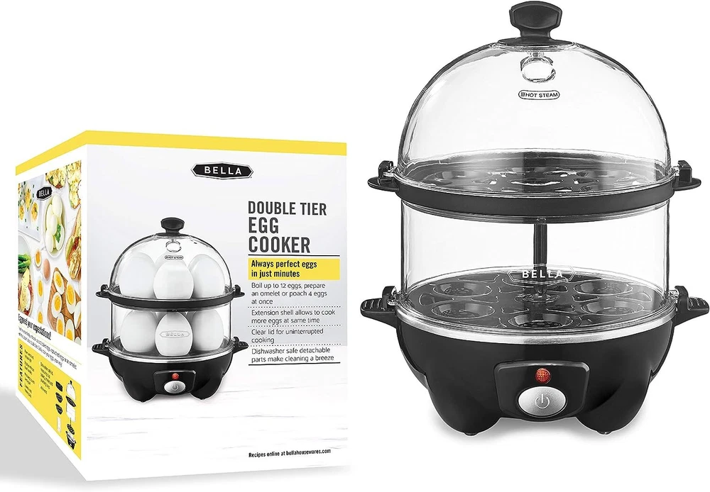 12-Capacity Egg Cooker for Soft, Medium, or Hard Boiled Eggs – Fast & Easy Egg Boiler Poacher 12-Capacity Egg Cooker for Soft, Medium, or Hard Boiled Eggs – Fast & Easy Egg Boiler Poacher