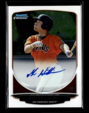 2013 Bowman Chrome #BCA-MW Mac Williamson Prospects Autographs orange jersey