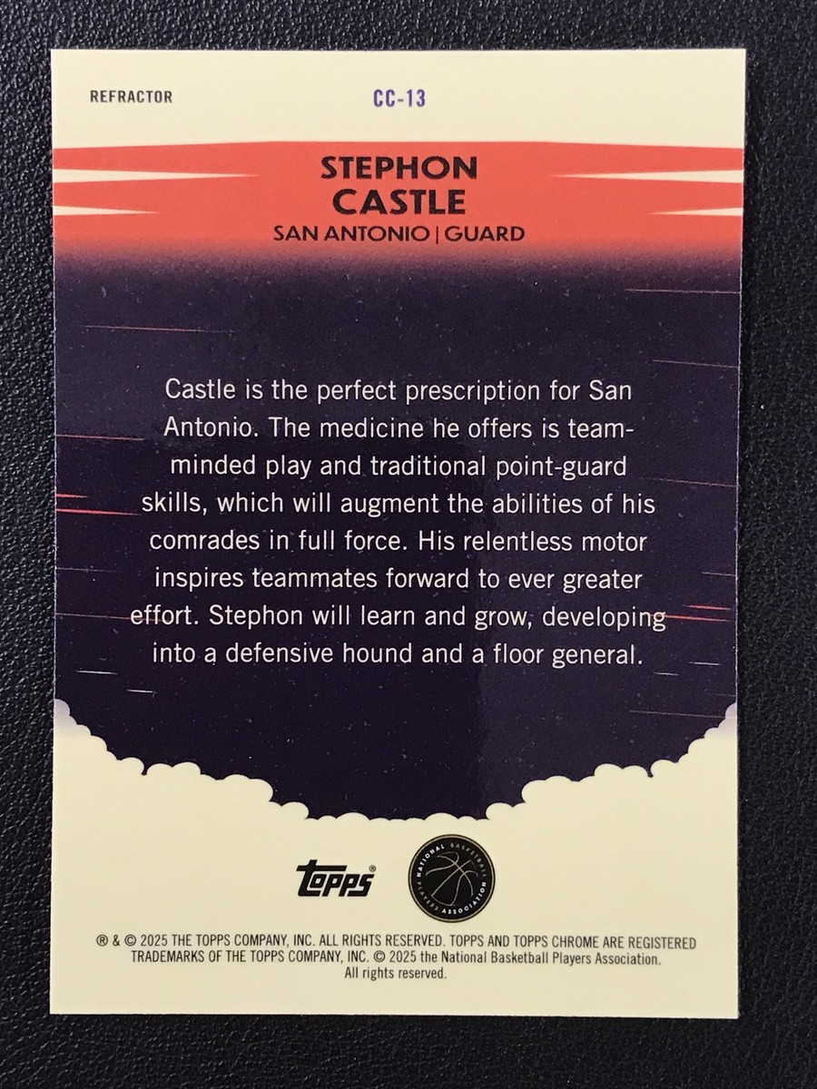 2024-25 Topps Chrome #CC-13 Stephon Castle Countdown Complete