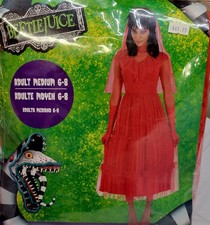 Adult Costume, Beetlejuice Lydia, Size Adult Medium M 6-8
