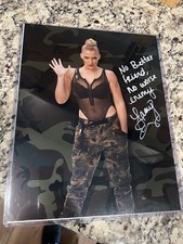 Wwe Lacey Evans Autographed 11x14 Funhouse Metallic Wrestling Aew Photo
