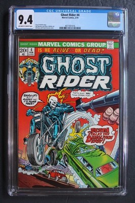 Ghost Rider #4 1st Roulette and Slifer 1974 Witch-Woman Roxanne Simpson CGC 9.4
