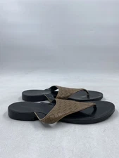 Bottega Veneta Brown Leather Woven Thong Sandal W 8.5