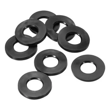 8pcs M10 Rubber Flat Washer 10mm ID 20mm OD 3mm Thick Sealing Spacer Black