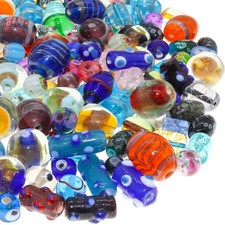 Assorted Glass Lampwork Murano Beads Bulk Mix for Bracelets  Necklaces