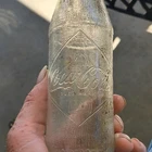 Coca-Cola Vintage Clear Glass Soda Bottle 10 fl oz 1956 Advertising Original