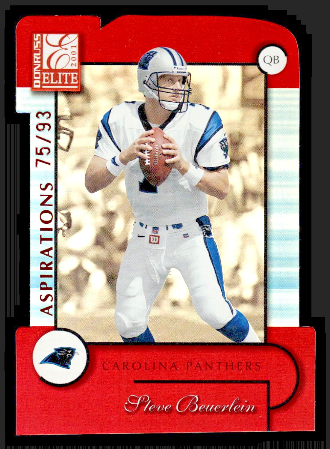 2001 Donruss Elite Steve Beuerlein Aspirations #14 -/93 - Carolina Panthers