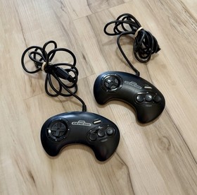 Sega Genesis 2 Console Bundle Model MK-1631 W/ 2 Controllers + 6-Games - Tested