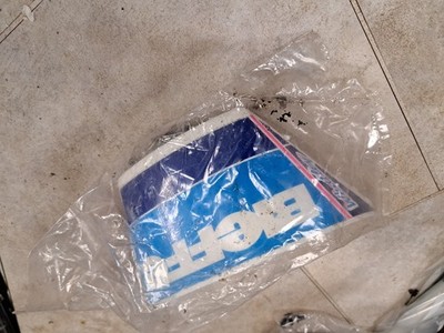 NOS BIEFFE VINTAGE MOTORCYCLE MOTORBIKE HELMET PEAK BLUE BLUE
