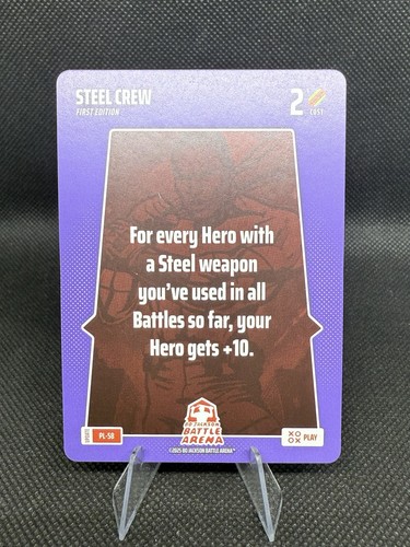 2025 Bo Jackson Battle Arena Update PLAY CARD # PL-58 STEEL CREW