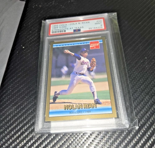 1992 Donruss Coca-Cola Nolan Ryan Career Series - Nolan Ryan #23 PSA MINT 9