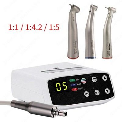 Dental Electric Motor / + SANDENT 1:5 1:1 1:4.2 Handpiece Contra Angle