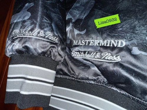 🔥100% Mitchell & Ness x Mastermind World Satin Varsity Jacket Size Large (L)🔥 image 5