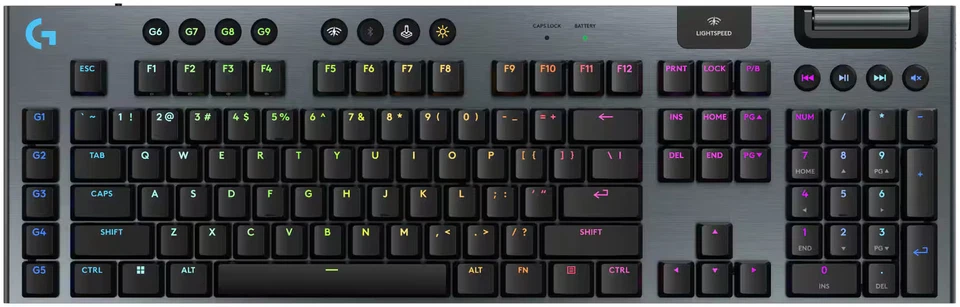 Teclado mecánico inalámbrico para juegos Logitech G915 X LIGHTSPEED Clicky