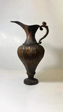 HITC 20 x 13 x 10 in Giant Vintage Pitcher Vase Jug Brown Spout Large Home Decor