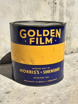 Vintage Golden Film Ölkanne Fettdose 7 Pfund Fettdose