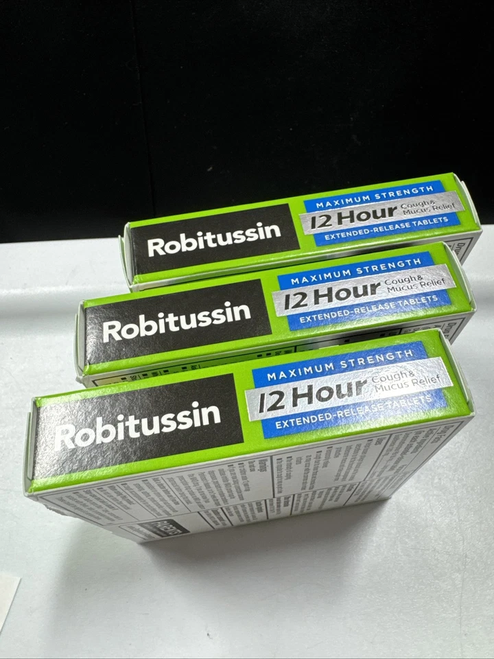 Robitussin 12 часов облегчение кашля и слизи 16 таблеток пролонгированного действия срок годности 02/26 3 штуки - Изображение 4 из 4