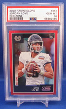2020 Score "JORDAN LOVE" Red Zone RC ~ PSA 10 Gem Mint ~ SN #14/20 ~ POP 4 !!!