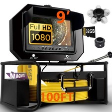                9  Sewer Camera, HD 1080P w/DVR-32GB, All-in-One Design
