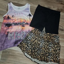Girls Gymboree Summer Outfit Bundle Tank Top Skirt Shorts M 6 7 8