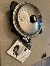 Saladmaster 12" Electric Skillet 304/316Ti Titanium Stainless Oil Core SA012OCU
