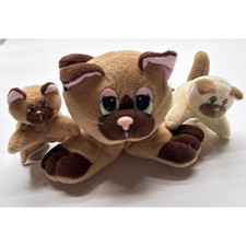 Vintage 1996 Galoob Pound Pur-r-ries Cat Family 3pc Plush Kitten Set