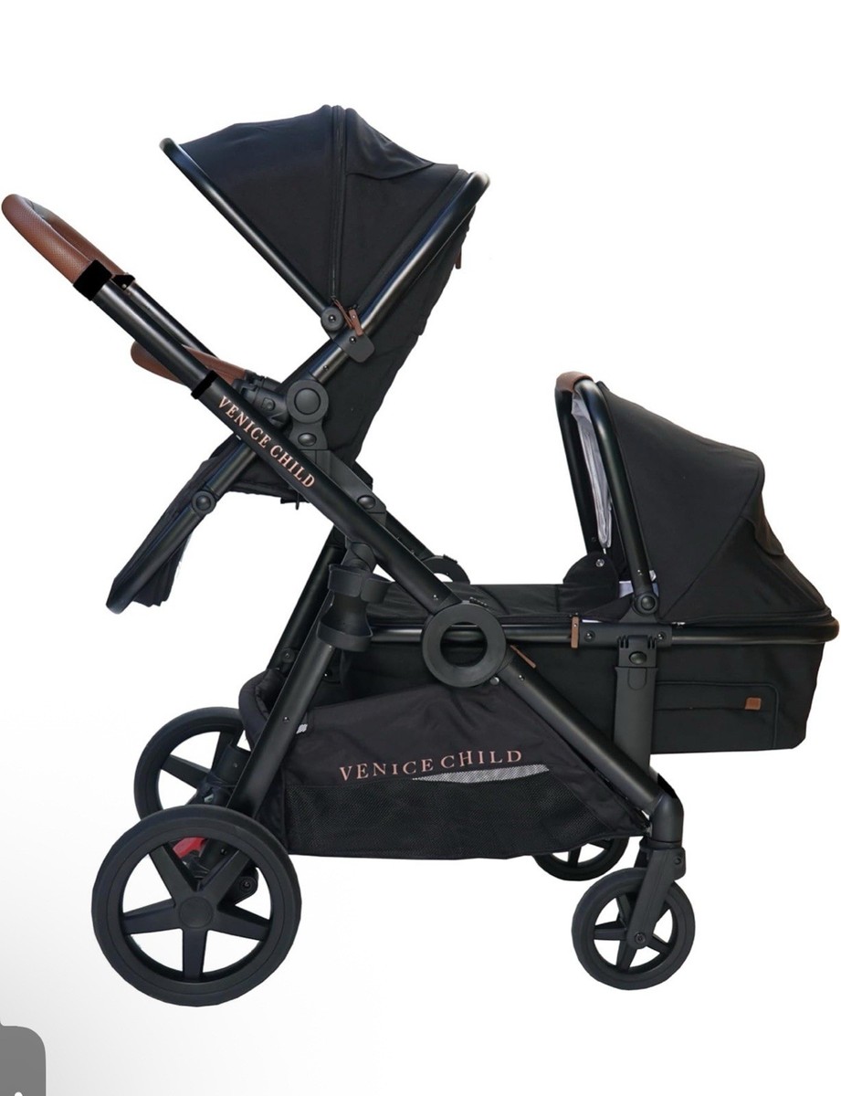 Maverick Travel System Single to Double Stroller for Twins with Newborn  Bassinet | eBay