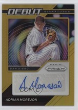 2021 Panini Prizm Debut Signatures Gold 9/10 Adrian Morejon #DS-AD Auto v7j