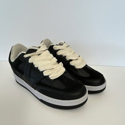 New no box VRTX Black White Low Top Lace Up Men's Athletic Sneakers Casual 