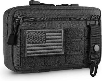 FRTKK Tactical Molle Admin Pouch Utility Laser Cut EDC Tool Pouch Bag Horizontal