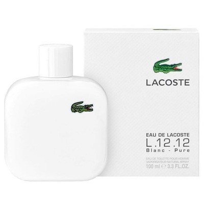 Lacoste Eau De Lacoste L12.12 Blanc 3.3 Oz EDT Burners Spray For Men 100ml