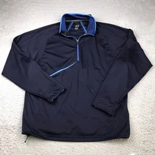 Zero Restriction Tour Series 1/4 Zip Pullover Mens L Navy Performance Golf