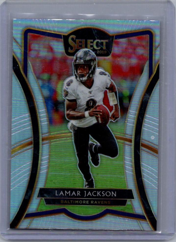2019 Panini Select #136 Lamar Jackson Silver Prizm