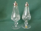 Vintage Waterford Crystal Lismore Pattern Tall Salt and Pepper Shakers